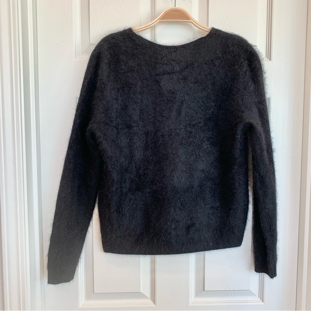 🖤 VS Cashmere Fuzzy Knit Black Cardigan Sweater - Picture 11 of 16